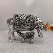 onesilver.in Cow&Calf 274 gms - 3" inch Antique GS Cow & Calf