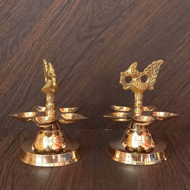 onesilver.in Brass Brass Panchamahal Diyas Set