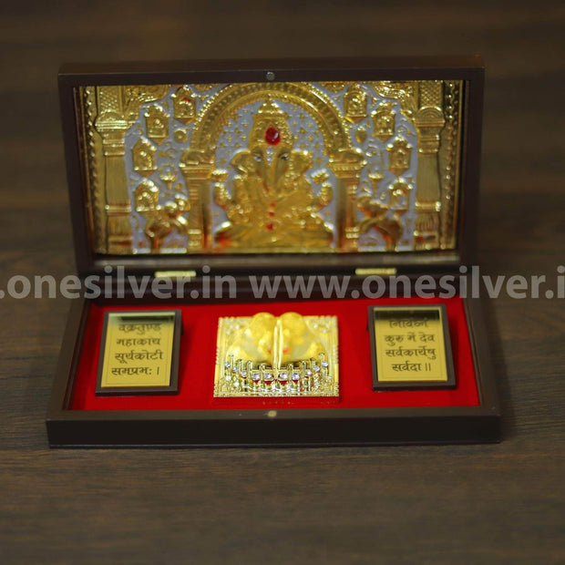 onesilver.in gift set Golden Ganeshji big