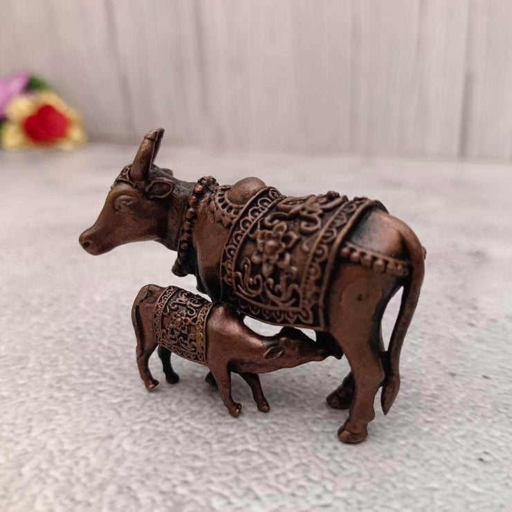 onesilver copper idol Copper Kamadhenu Cow & Calf Handmade Idol Copper Kamadhenu Cow & Calf Handmade Idol