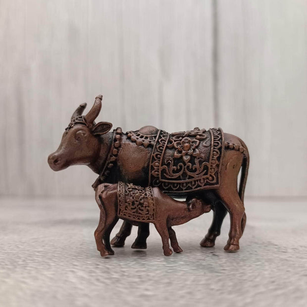 onesilver copper idol Copper Kamadhenu Cow & Calf Handmade Idol Copper Kamadhenu Cow & Calf Handmade Idol