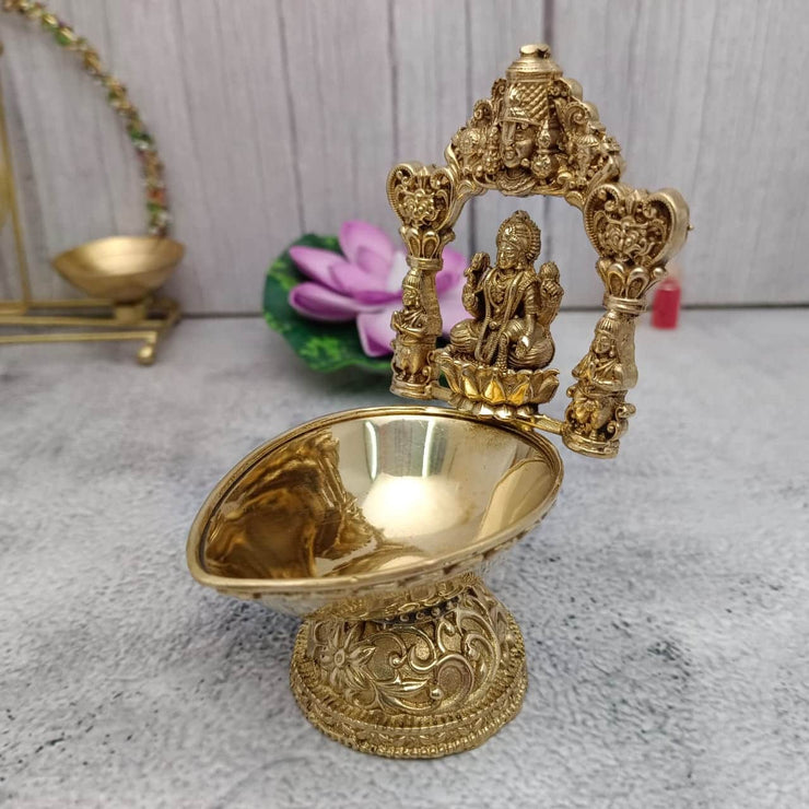 onesilver deepam Brass Arch Balaji Lakshmi Diya Brass Arch Balaji Lakshmi Diya