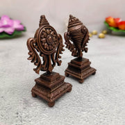 onesilver deepam Copper Shanku Chakram With Stand