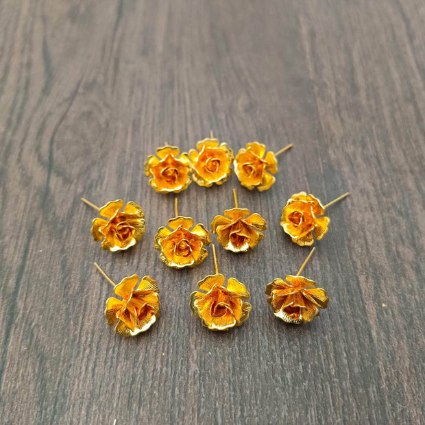 onesilver flowers Gold GS Flowers Set Of 10