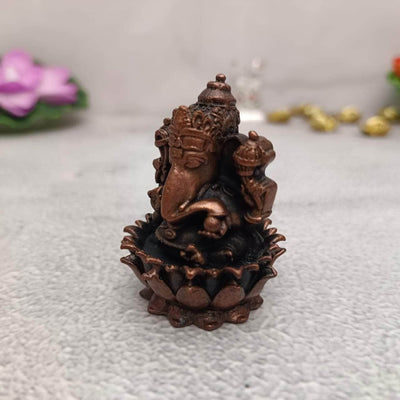 onesilver ganesh idol Copper Lotus Ganesha Idol