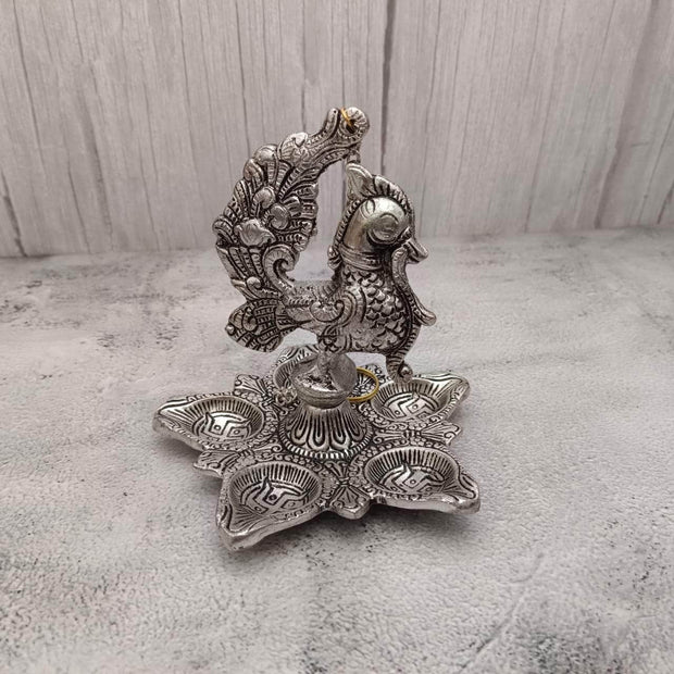 onesilver german silver Antique Nakashi Mayuri Deepa Hanger Antique Nakashi Mayuri Deepa Hanger