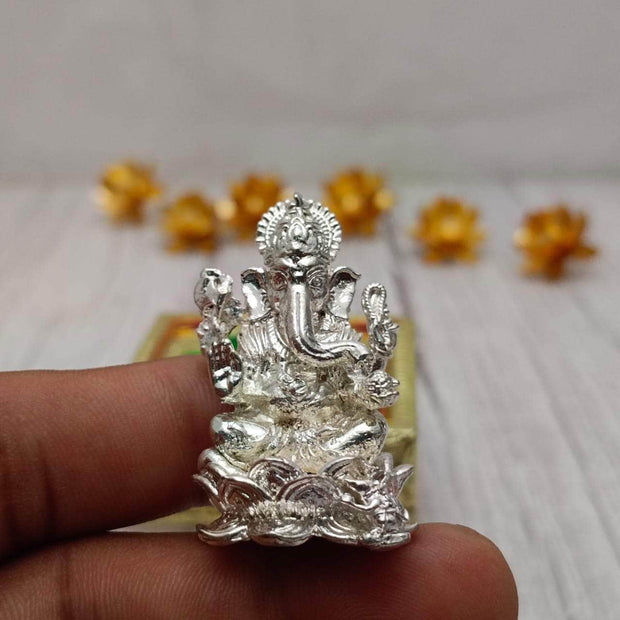 onesilver God Idol GS Ganesh 2" Idol