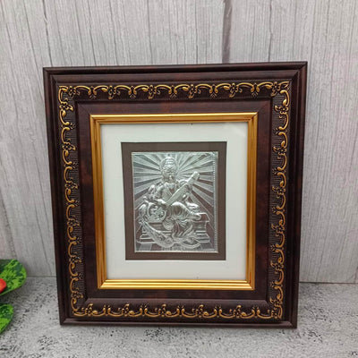 onesilver.in 999 silver photo frame 999 Silver Saraswati Frame