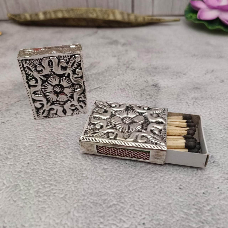 onesilver.in Antique Floral Match Box Antique Floral Match Box