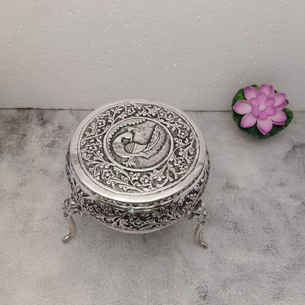 onesilver.in antique german silver Antique Elephant Stand Peacock Peetha Antique Elephant Stand Peacock Peetha