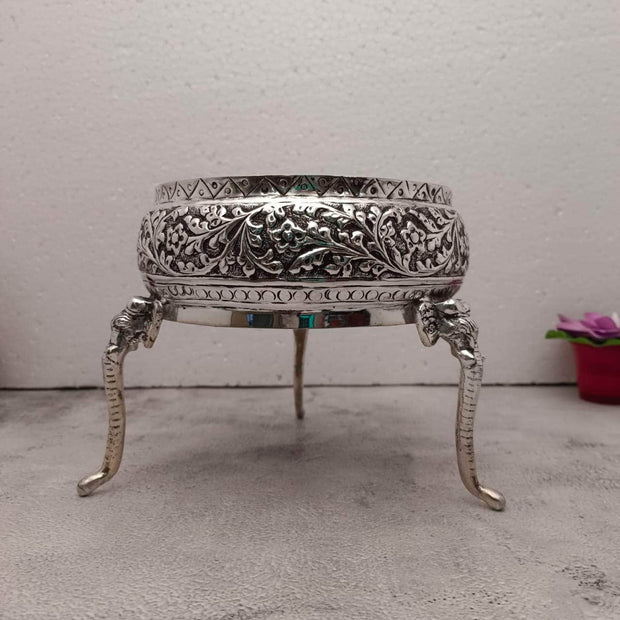 onesilver.in antique german silver Antique Elephant Stand Peacock Peetha Antique Elephant Stand Peacock Peetha