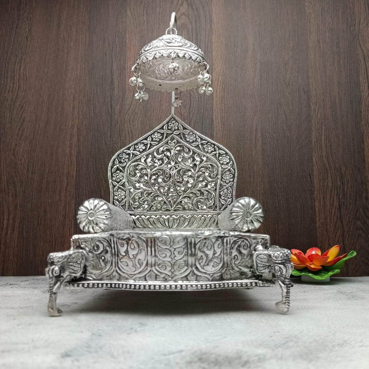 onesilver.in antique german silver Antique Svastik Elephant Stand Mantap