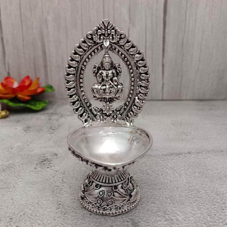 onesilver.in antique german silver GS Antique Lakshmi Dhoop Diya