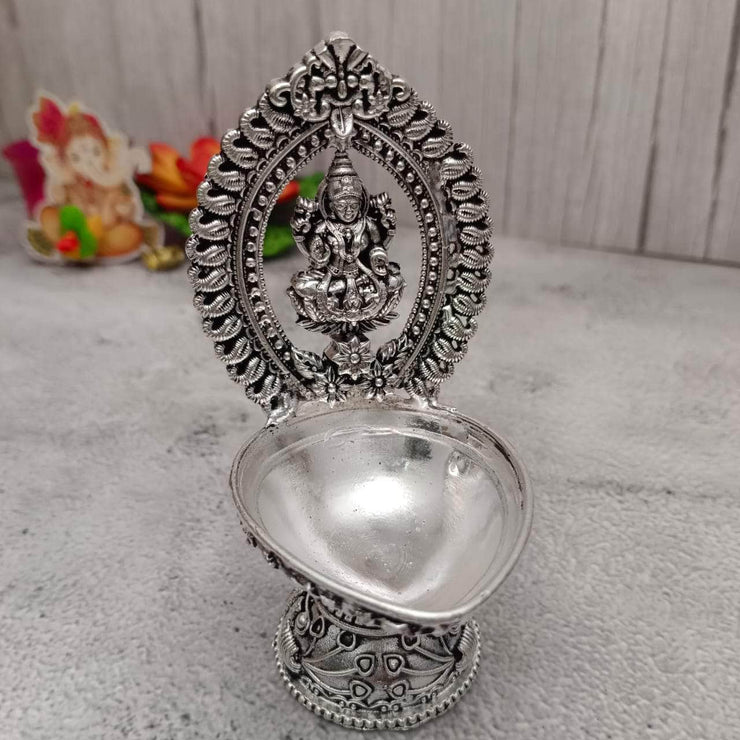 onesilver.in antique german silver GS Antique Lakshmi Dhoop Diya