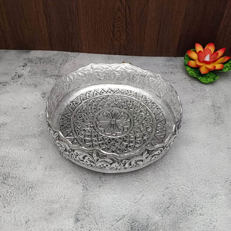 onesilver.in Antique silver urli Antique Round Floral Designer Urli