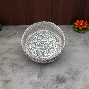 onesilver.in Antique silver urli Antique Round Floral Svastik Urli