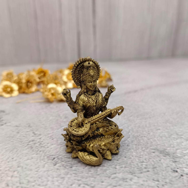 onesilver.in Brass god idol Brass Ganesh/Saraswati Idol