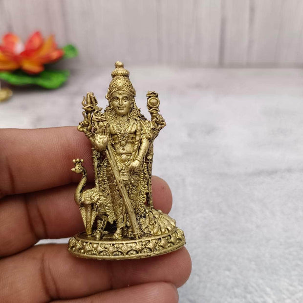 onesilver.in Brass god idol Lord Murugan 2" - 54Gms Brass Idols (Multi)