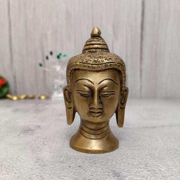 Brass Buddha Head 1 Pc - onesilver.in