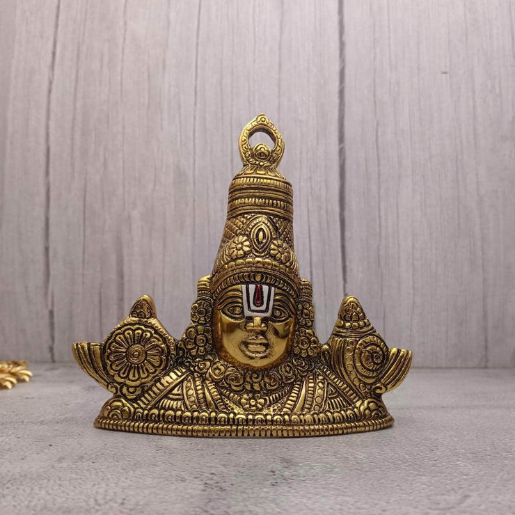 onesilver.in Brass Home Decor Gold Brass Balaji Wall Hanger