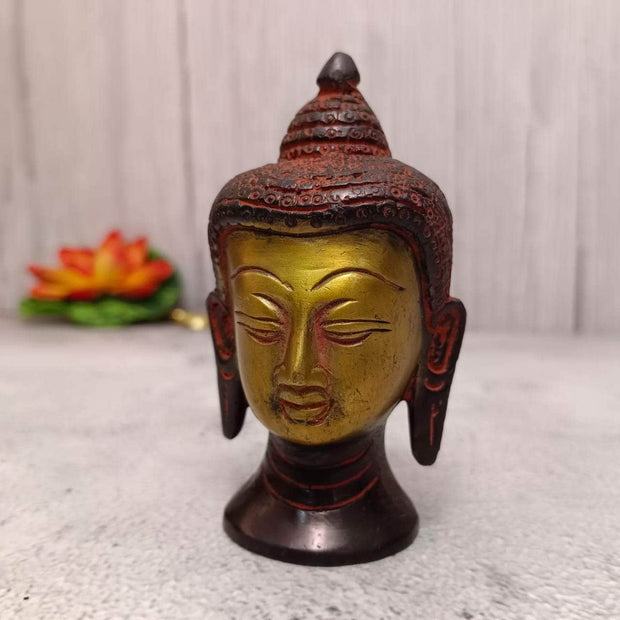 Brass Buddha Head 1 Pc - onesilver.in