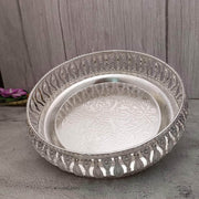 onesilver.in decorative plate GS Tray Round Floral 5268 GS Tray Round Floral 5268