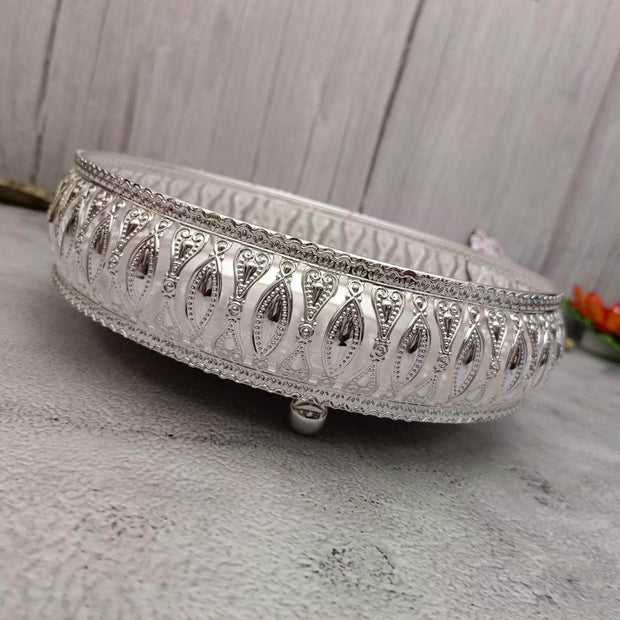 onesilver.in decorative plate GS Tray Round Floral 5268 GS Tray Round Floral 5268