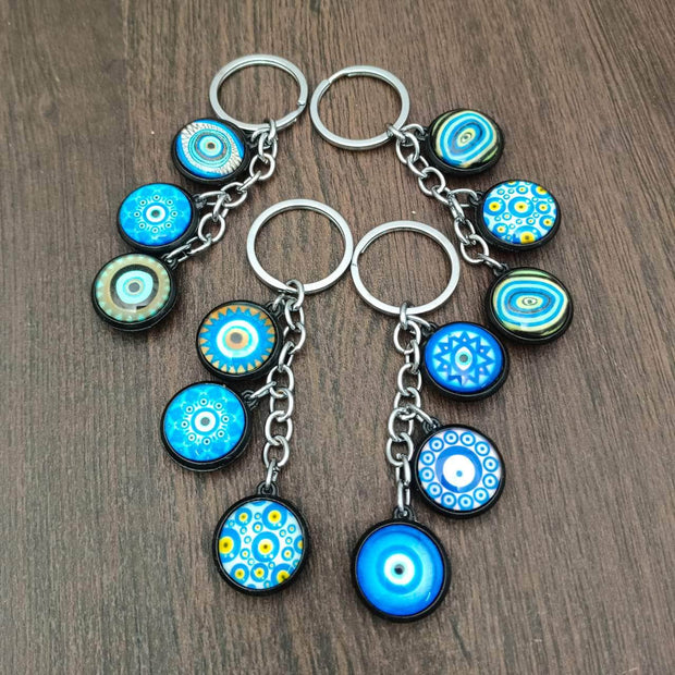 onesilver.in Evil Eye Key Chain Multi Evil Eye Key Chain Multi