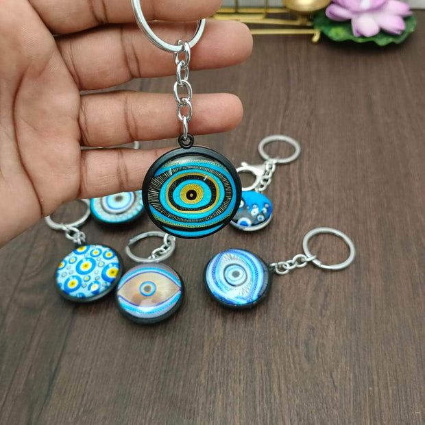 onesilver.in Evil Eye Key Chain Multi Evil Eye Key Chain Multi
