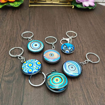 onesilver.in Evil Eye Key Chain Multi Evil Eye Key Chain Multi