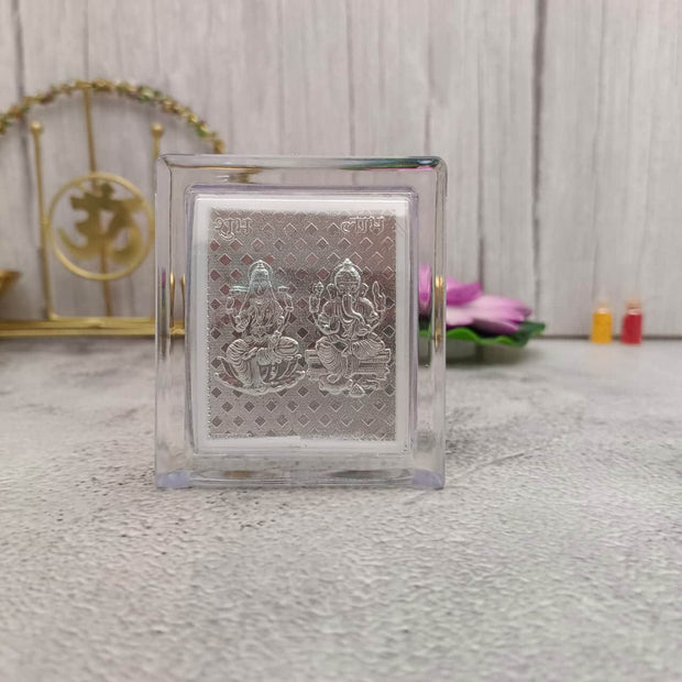 onesilver.in Frame 999 Silver Ganesh Lakshmi stand 999 Silver Ganesh Lakshmi stand
