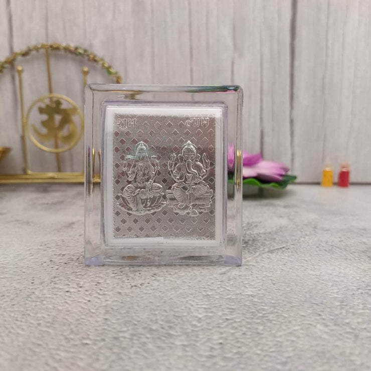 onesilver.in Frame 999 Silver Ganesh Lakshmi stand 999 Silver Ganesh Lakshmi stand