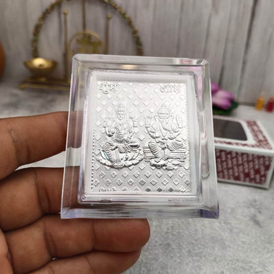 onesilver.in Frame 999 Silver Ganesh Lakshmi stand 999 Silver Ganesh Lakshmi stand
