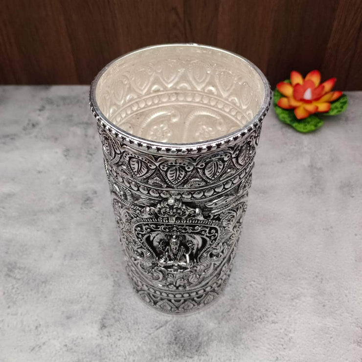 onesilver.in german silver Antique Lakshmi Rice Glass Des2