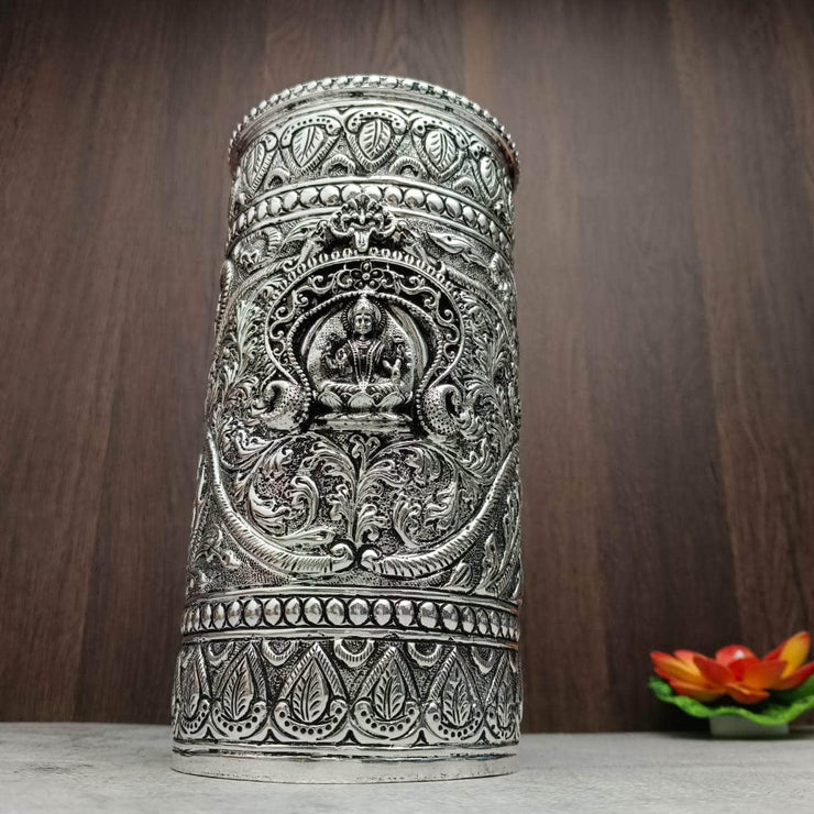 onesilver.in german silver Antique Lakshmi Rice Glass Des2