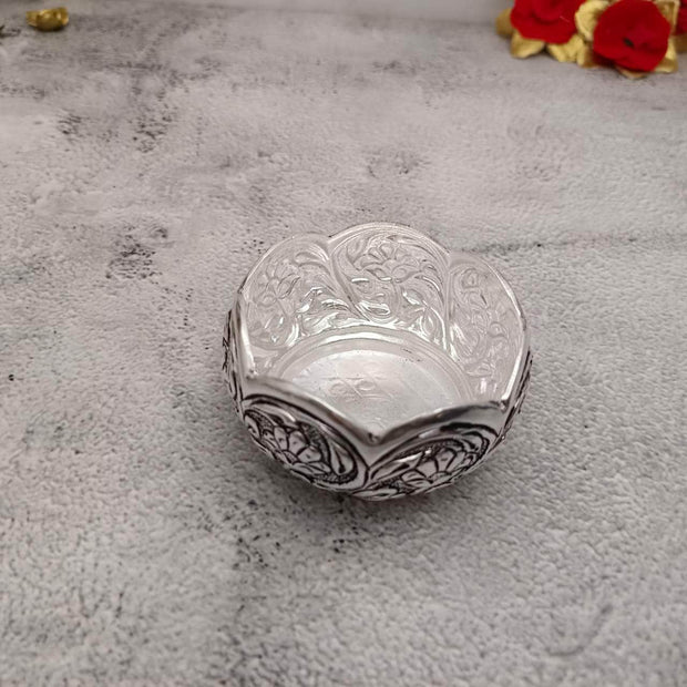 onesilver.in german silver Antique Petals Bowl