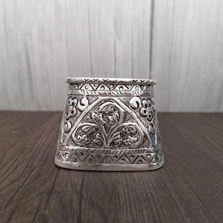 onesilver.in german silver Antique Rice Floral Designer Bastha