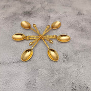 onesilver.in german silver Brass Spoon Set of 6 Brass Spoon Set of 6