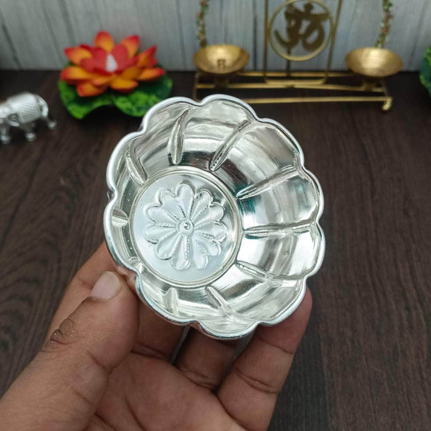 onesilver.in german silver GS Floral Bowl 1 Pc GS Floral Bowl 1 Pc