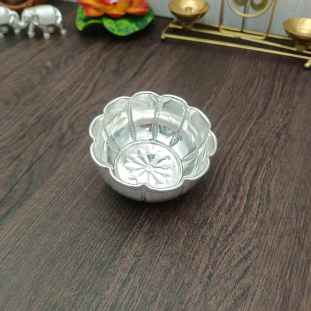 onesilver.in german silver GS Floral Bowl 1 Pc GS Floral Bowl 1 Pc