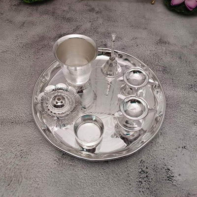 onesilver.in german silver GS Glass Pooja Set GS Glass Pooja Set