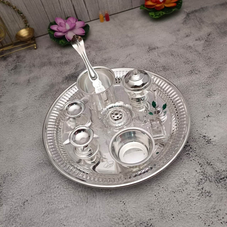 onesilver.in german silver GS Lakshmi Ganesha Pooja Set GS Lakshmi Ganesha Pooja Set