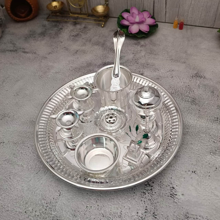 onesilver.in german silver GS Lakshmi Ganesha Pooja Set GS Lakshmi Ganesha Pooja Set