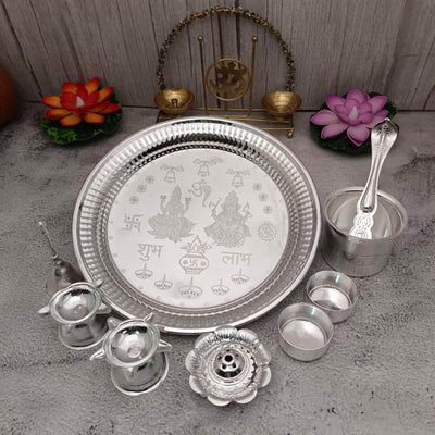 onesilver.in german silver GS Panchapatra Pooja Set GS Panchapatra Pooja Set