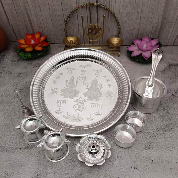 onesilver.in german silver GS Panchapatra Pooja Set GS Panchapatra Pooja Set