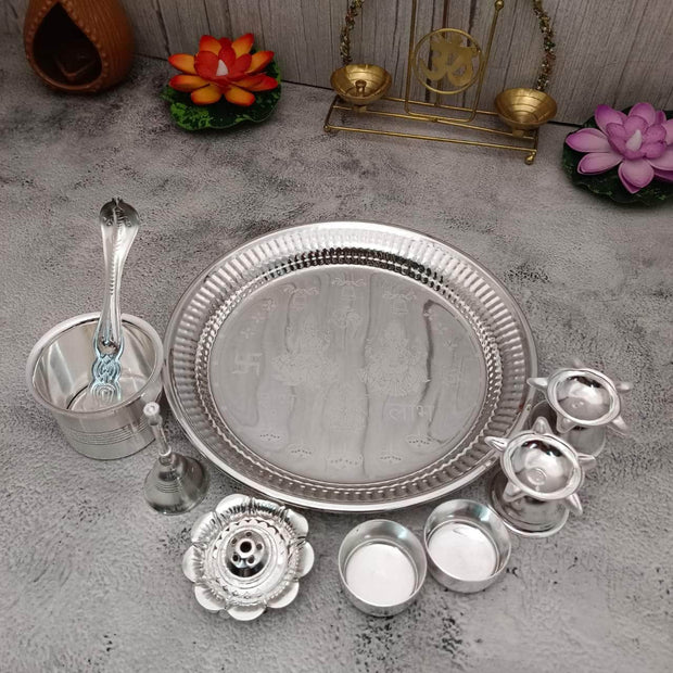 onesilver.in german silver GS Panchapatra Pooja Set GS Panchapatra Pooja Set