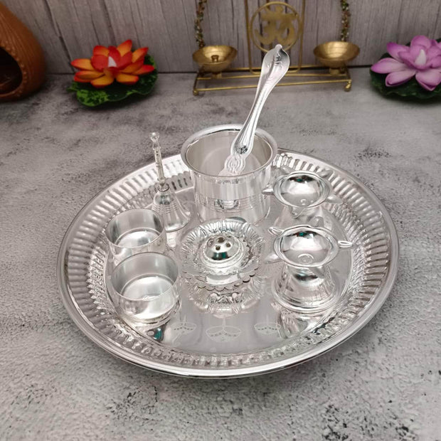 onesilver.in german silver GS Panchapatra Pooja Set GS Panchapatra Pooja Set