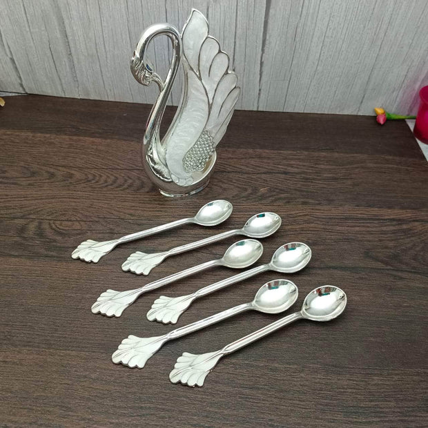 onesilver.in german silver GS Swan Spoon Set GT-367 GS Swan Spoon Set GT-367