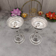 onesilver.in german silver Vathi Round Deepa Pair 5" inches Vathi Round Deepa Pair 5" inches