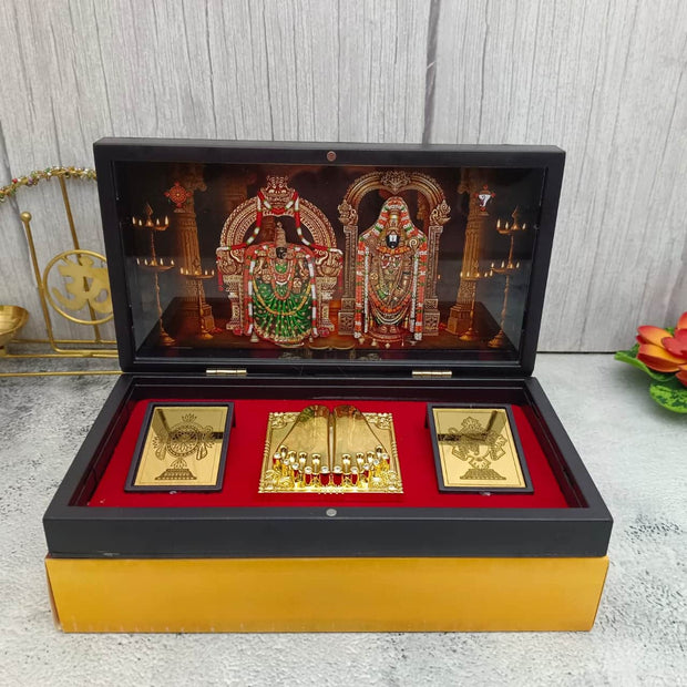 onesilver.in gift set Lord Balaji & Padmavati Gift Box 8x4 Lord Balaji & Padmavati Gift Box 8x4